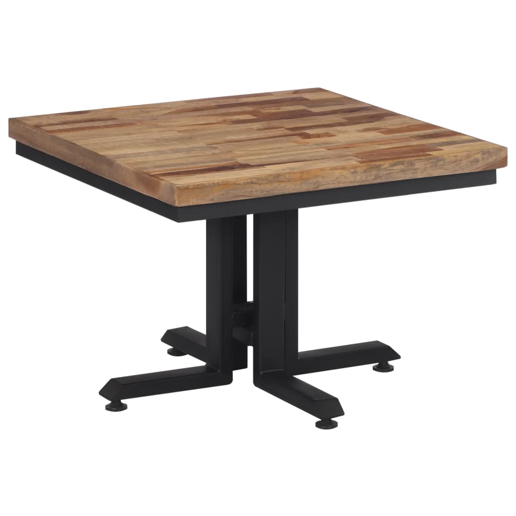 Barbord rundt 55x55x40 cm gjenvunnet heltre teak
