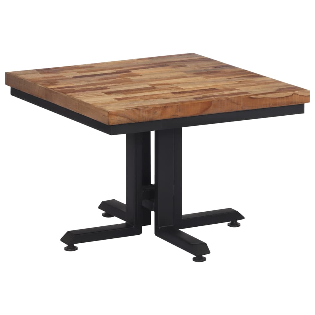 Barbord rundt 55x55x40 cm gjenvunnet heltre teak