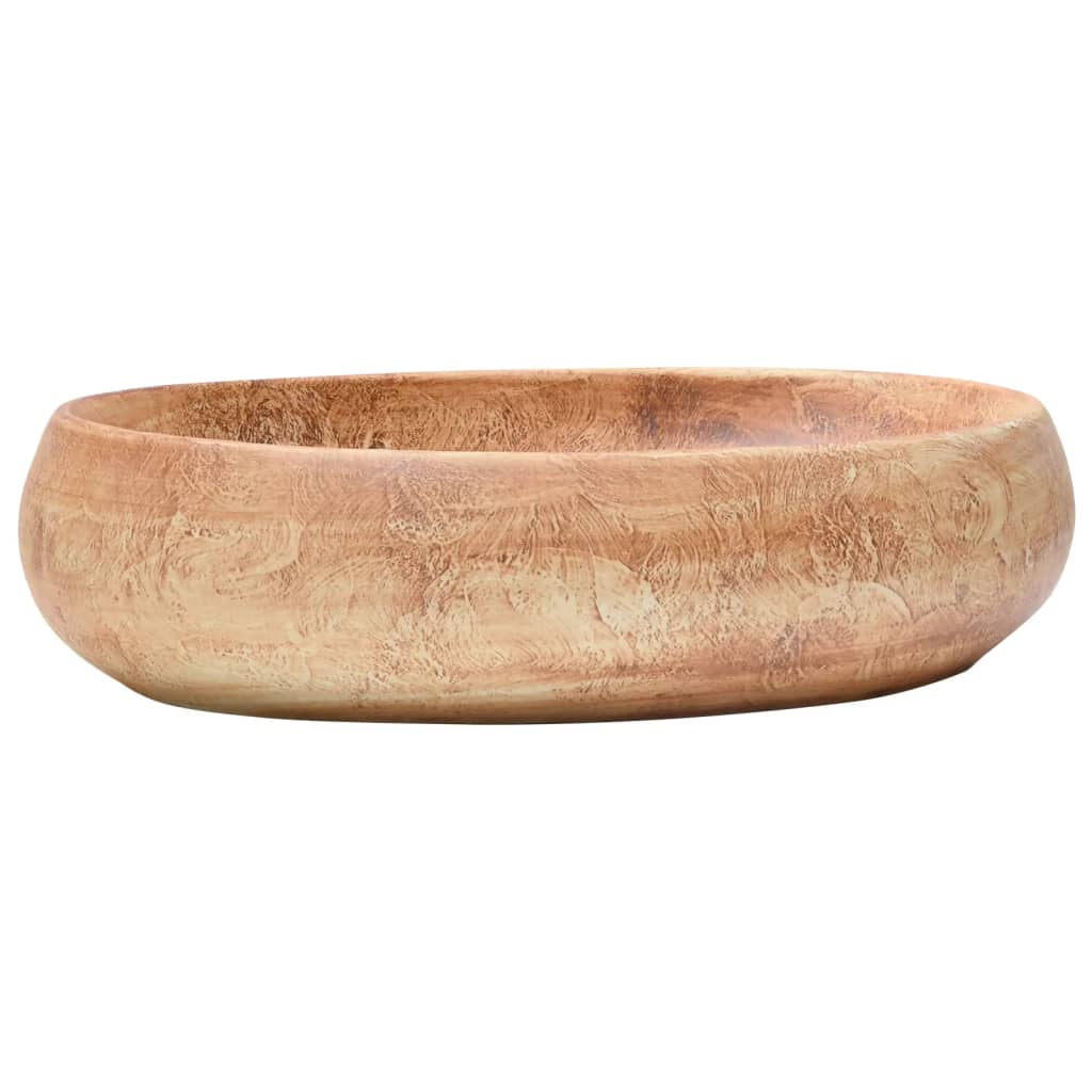 Baderomsvask Brun oval 59x40x15 cm keramikk