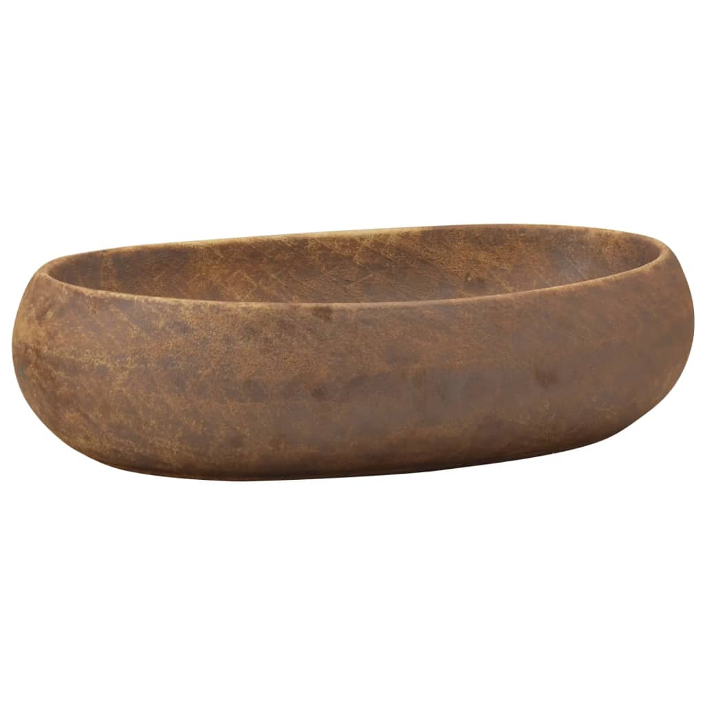 Baderomsvask Brun oval 59x40x15 cm keramikk