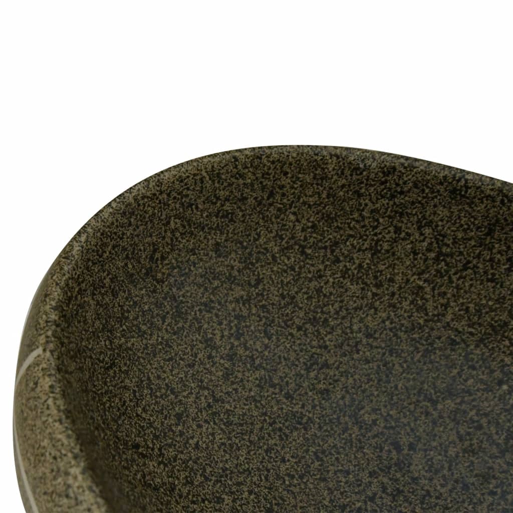 Baderomsvask flerfarget oval 59x40x15 cm keramikk