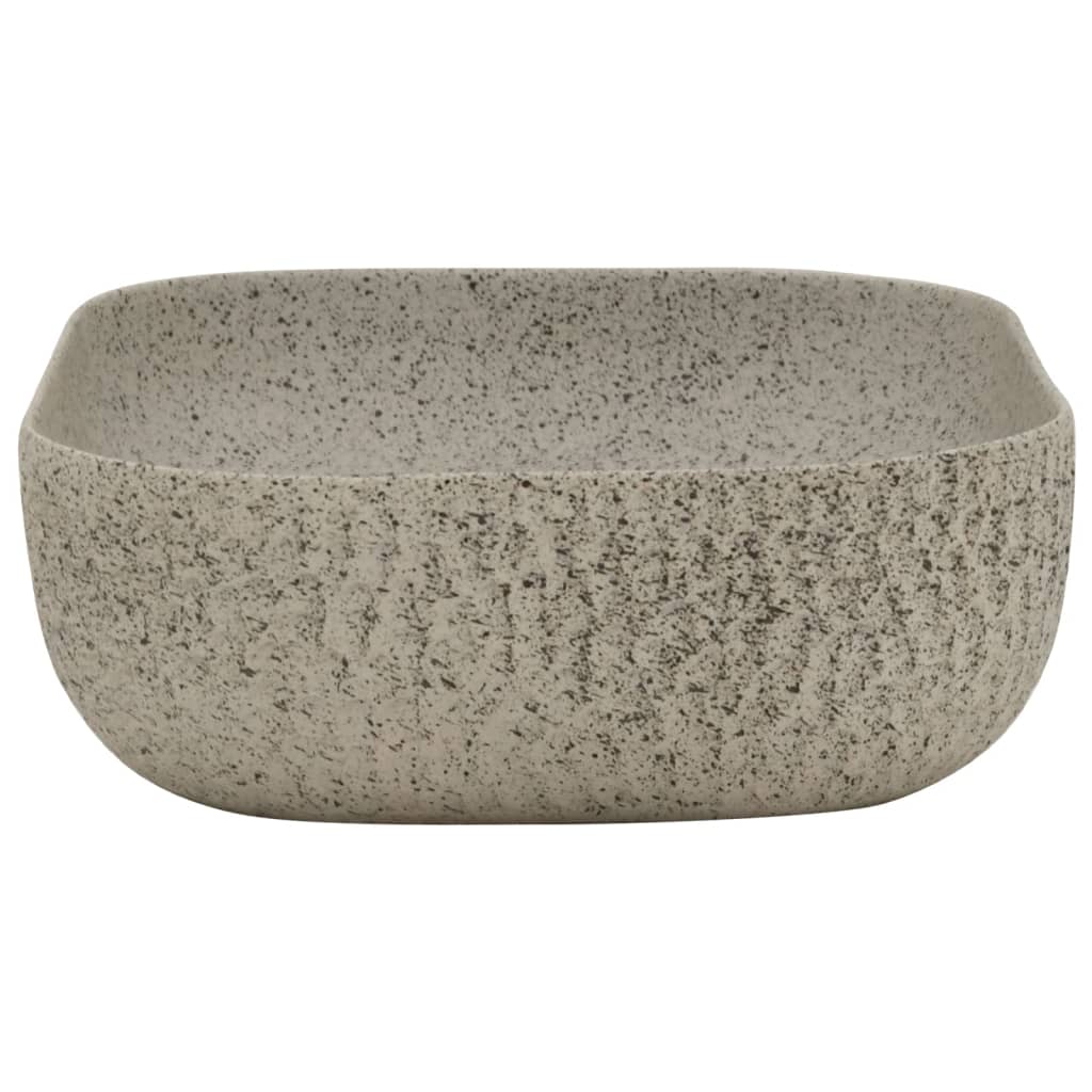 Baderomsvask Grå rektangulær 48x37,5x13,5 cm keramikk