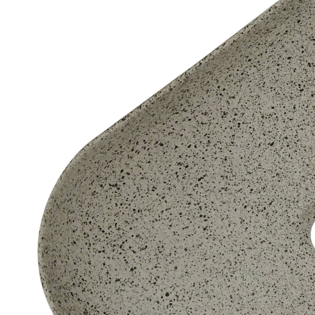 Baderomsvask Grå rektangulær 48x37,5x13,5 cm keramikk