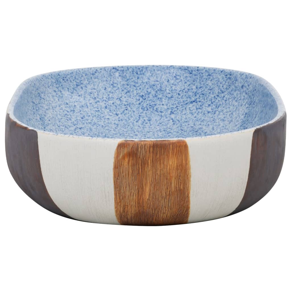 Baderomsvask flerfarget oval 59x40x14 cm keramikk