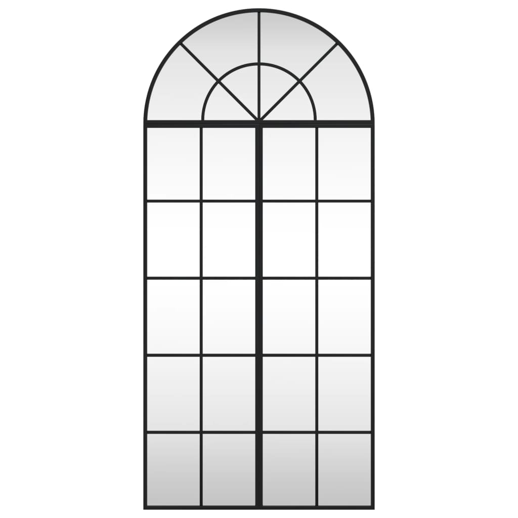 Veggspeil svart 60x130 cm buet jern