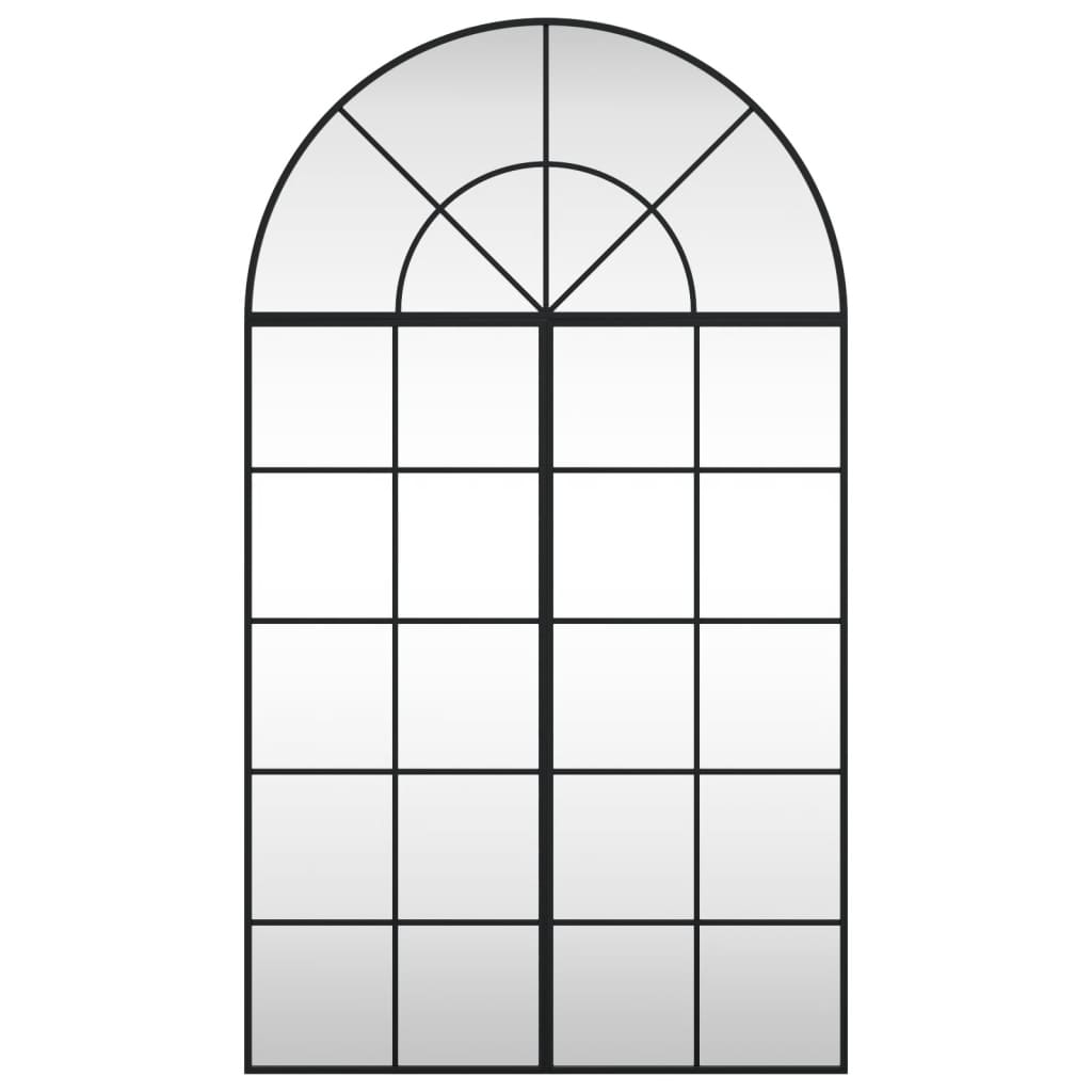 Veggspeil svart 80x140 cm buet jern