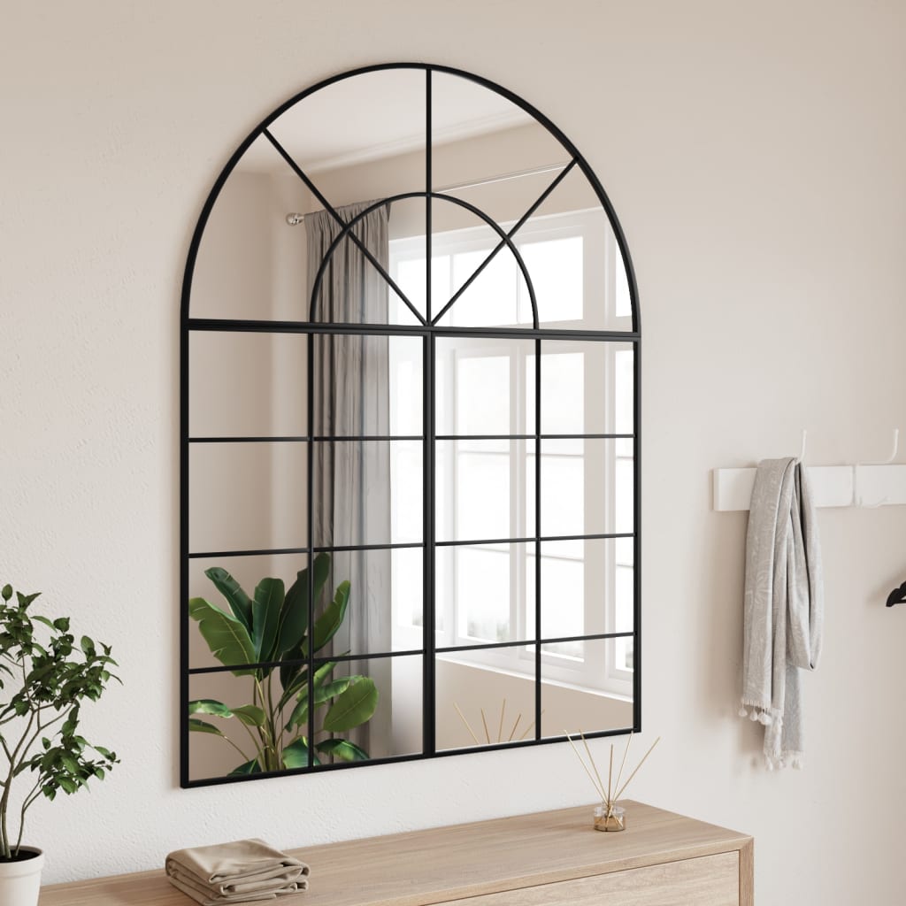 Veggspeil Svart 100x130 cm buet jern