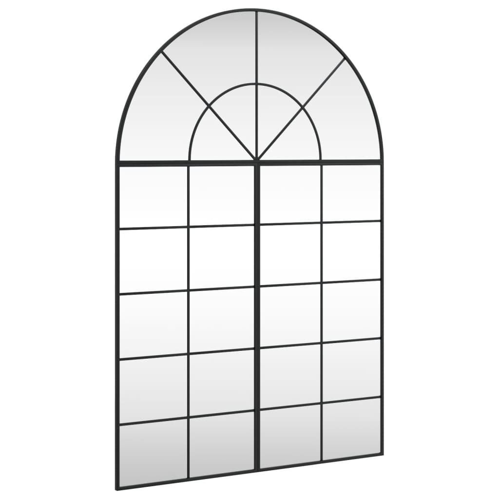 Veggspeil Svart 100x150 cm buet jern