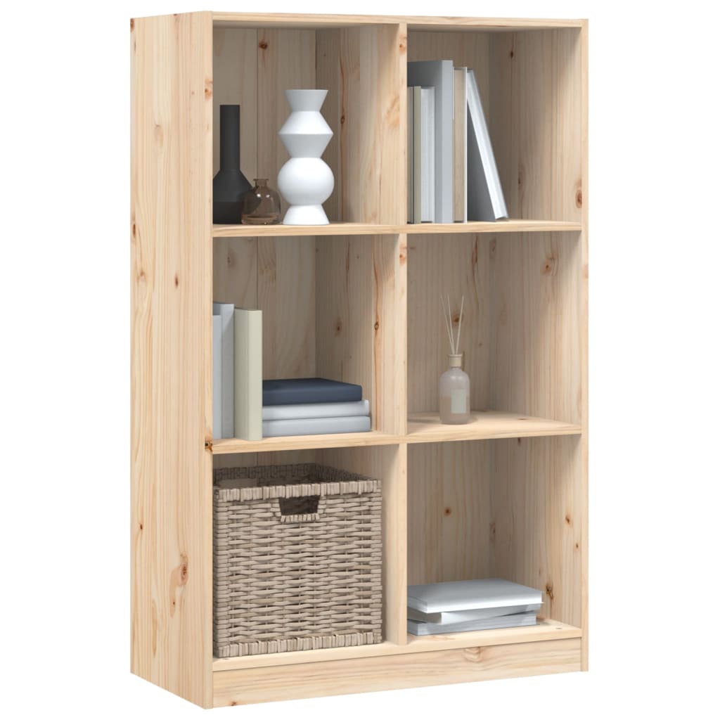 Bokhylle Tre 70x33x110 cm heltre furu