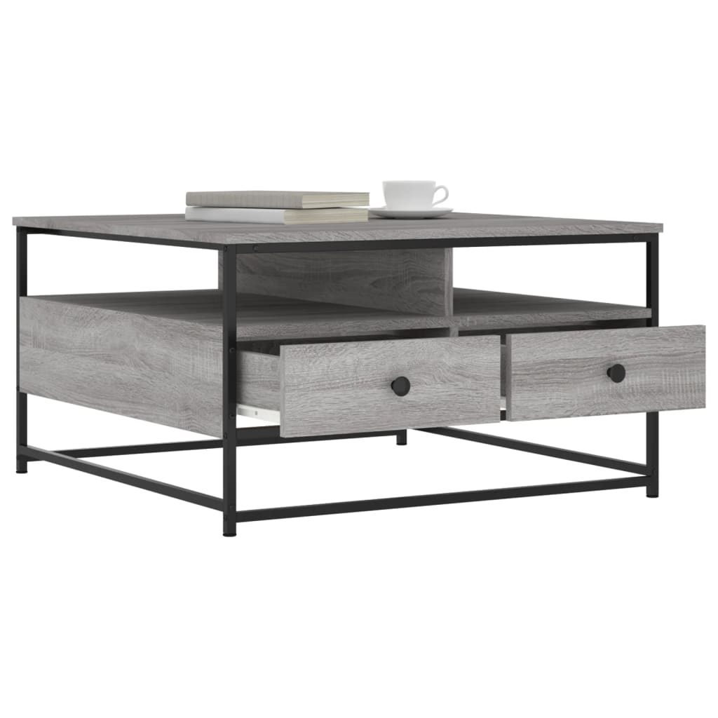 Salongbord Sofabord Sonoma Grå 80x80x45 cm