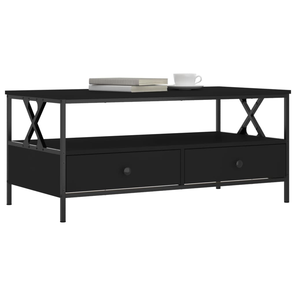 Salongbord Sofabord Svart 100x51x45 cm
