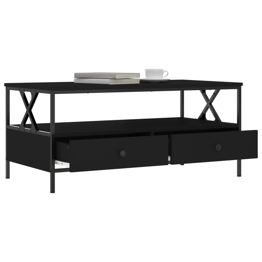 Salongbord Sofabord Svart 100x51x45 cm