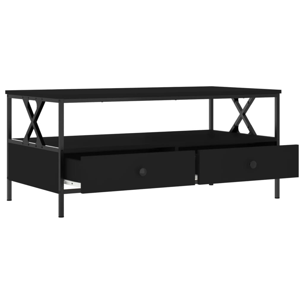 Salongbord Sofabord Svart 100x51x45 cm
