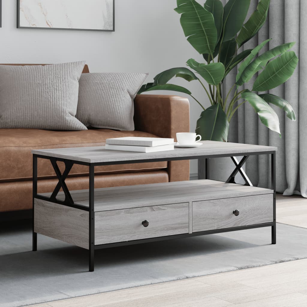 Salongbord Sofabord Sonoma Grå 100x51x45 cm