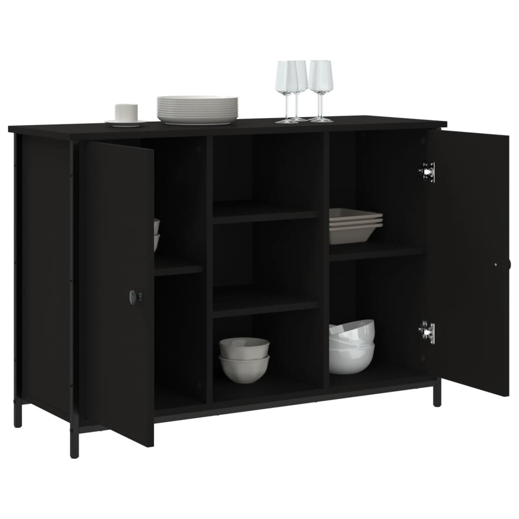 Kommode Svart 100x35x70 cm