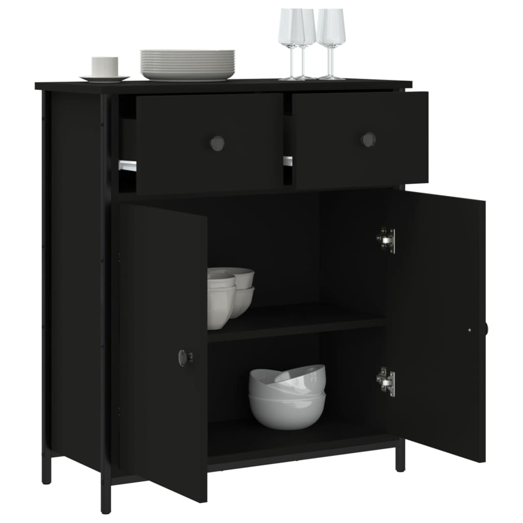 Skjenk Svart 70x30x80 cm