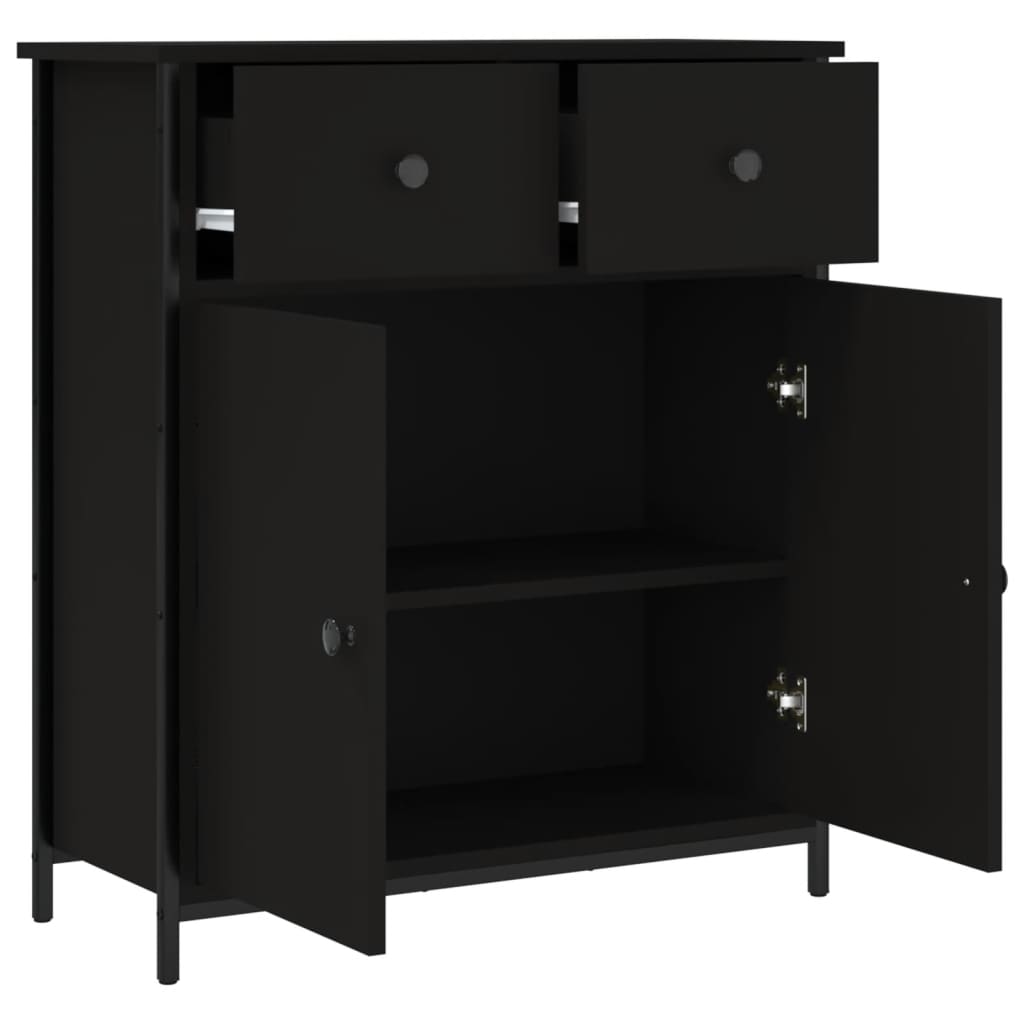 Skjenk Svart 70x30x80 cm