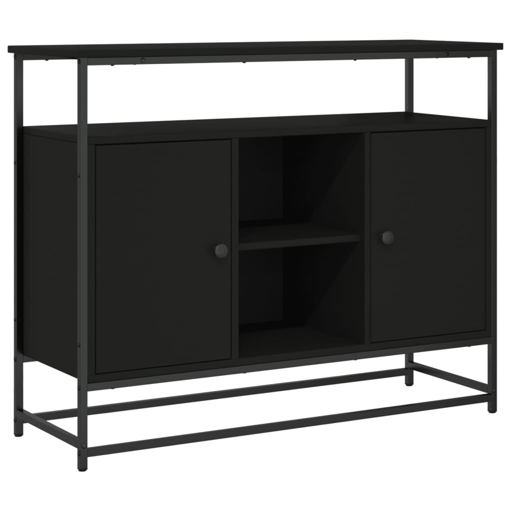 Skjenk Svart 100x35x80 cm