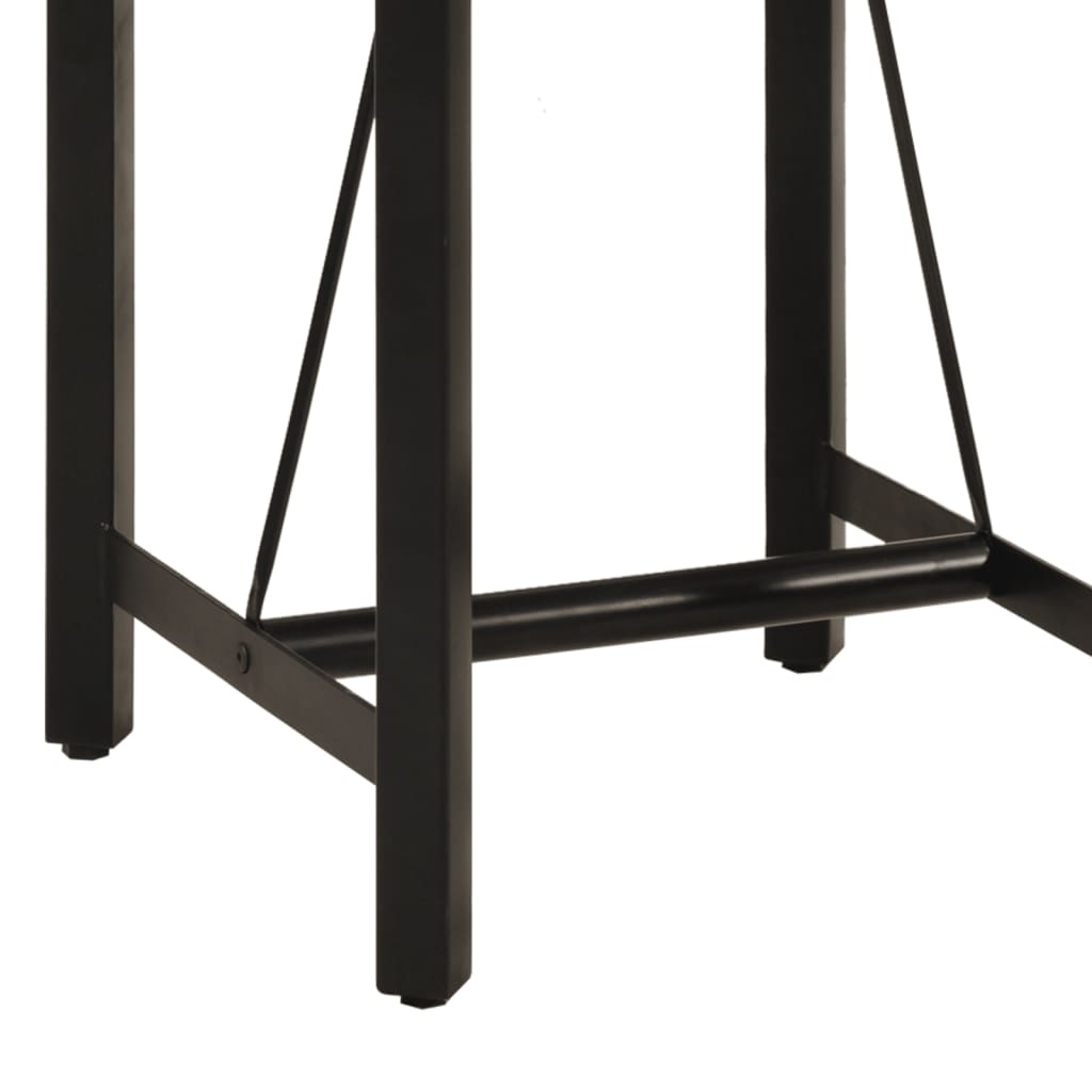 Barbord 55x55x107 cm heltre mango og jern