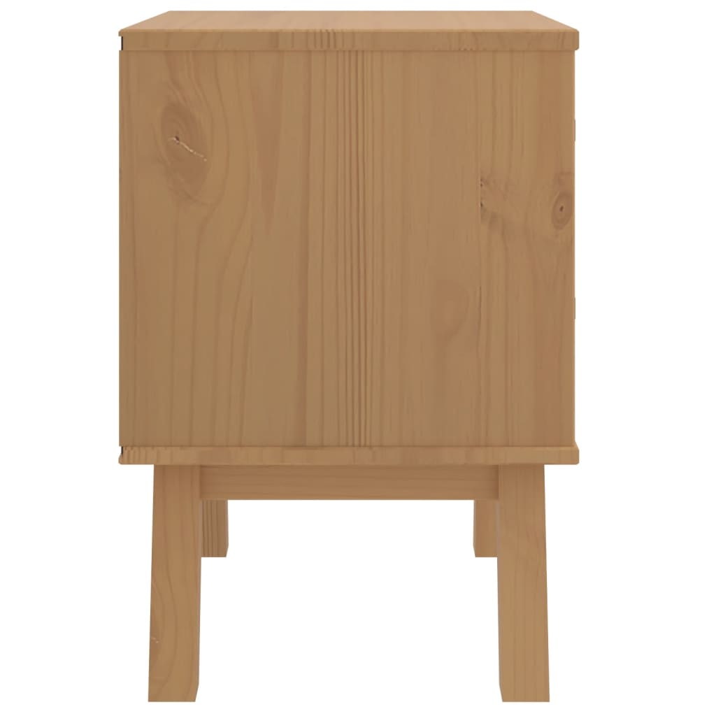 Nattbord Sengbord Grå OLDEN Brun heltre furu
