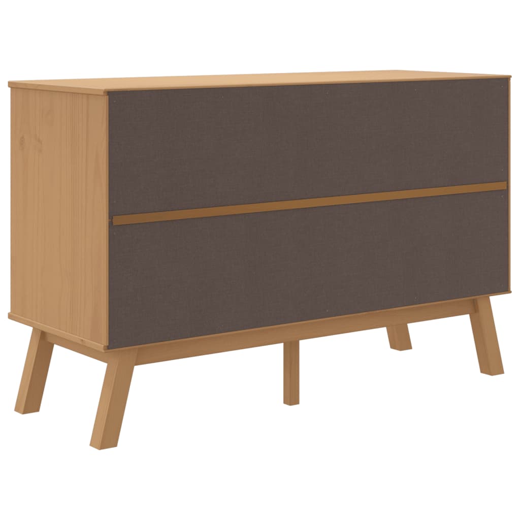 Skjenk Grå og Brun OLDEN 114x43x73,5 cm heltre furu
