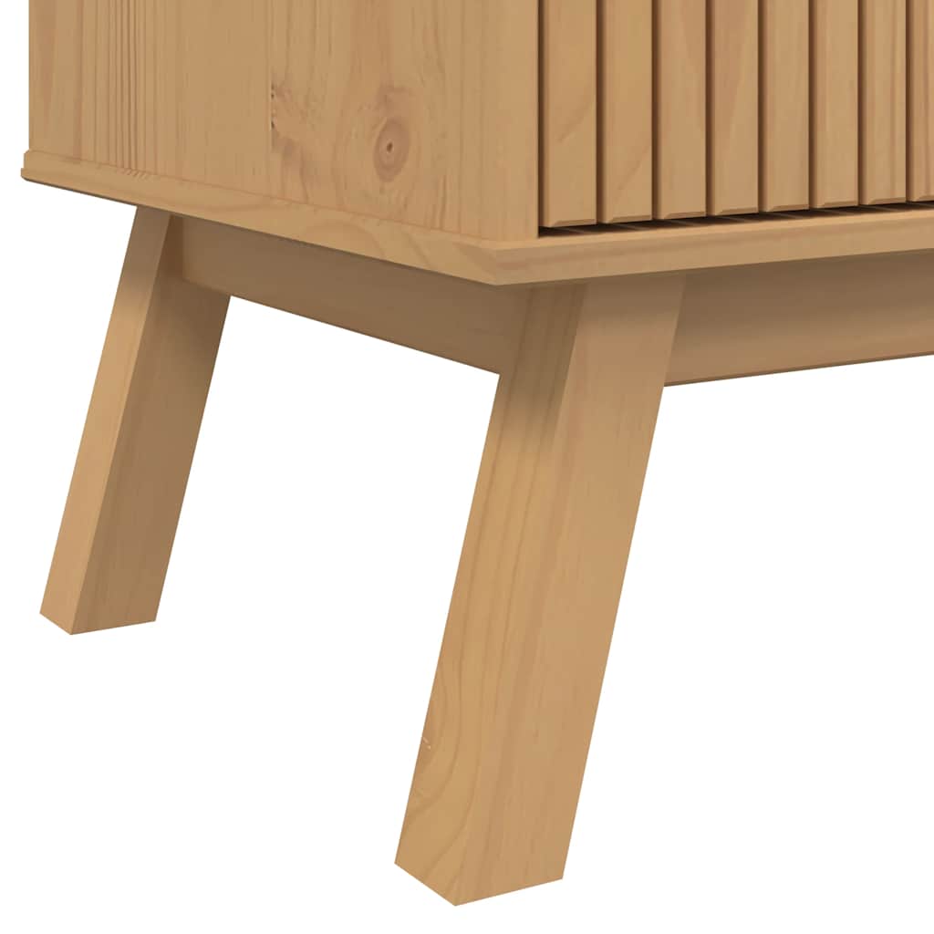 TV-Møbel Brun TV-benk OLDEN 114x43x57 cm heltre furu
