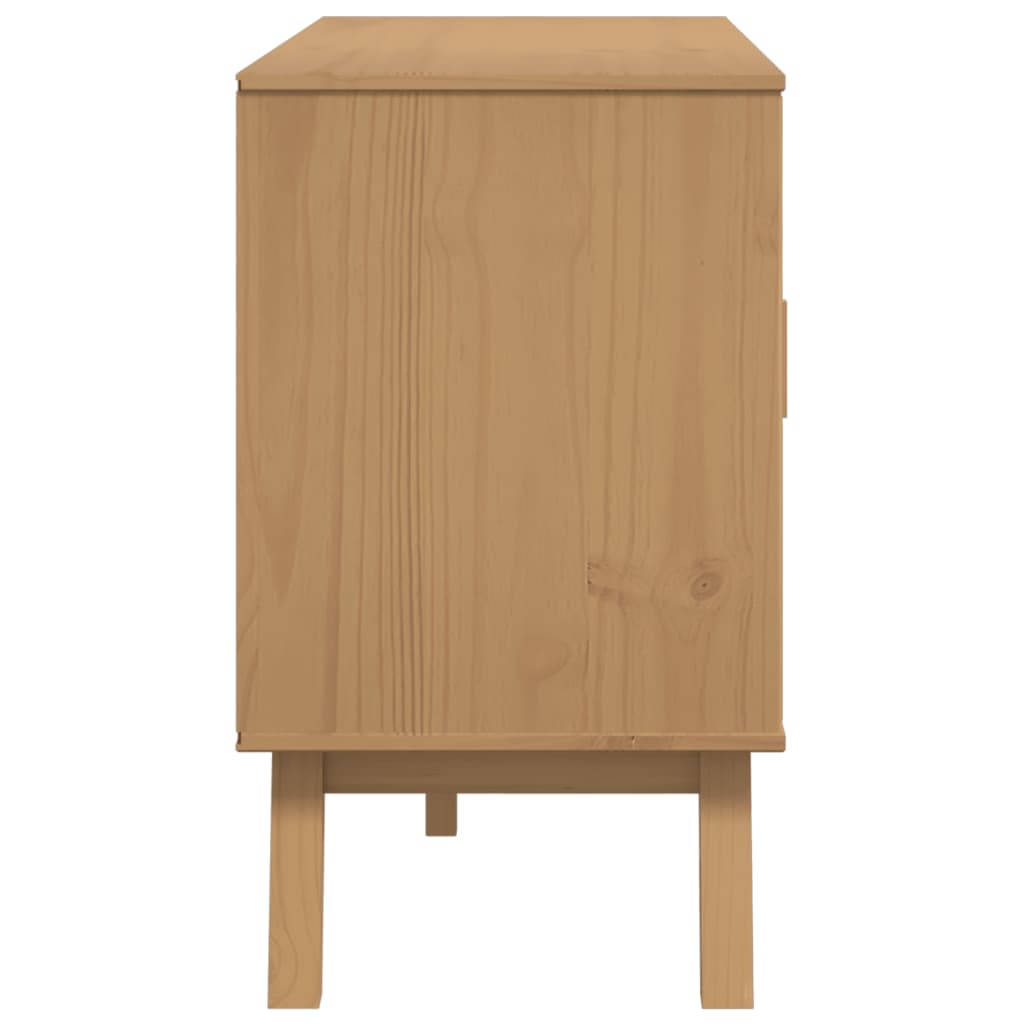 Skjenk Grå og Brun OLDEN 114x43x73,5 cm heltre furu
