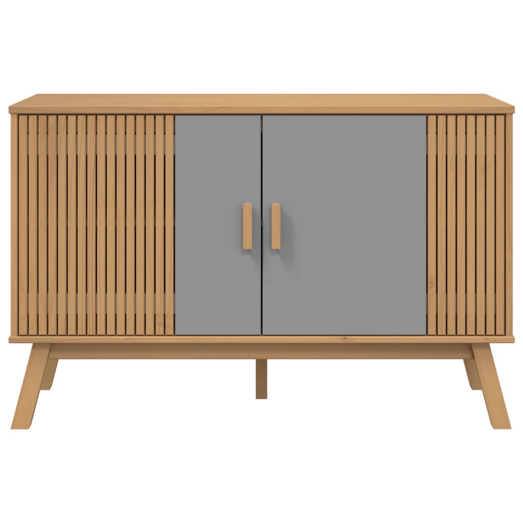 Skjenk Grå og Brun OLDEN 114x43x73,5 cm heltre furu