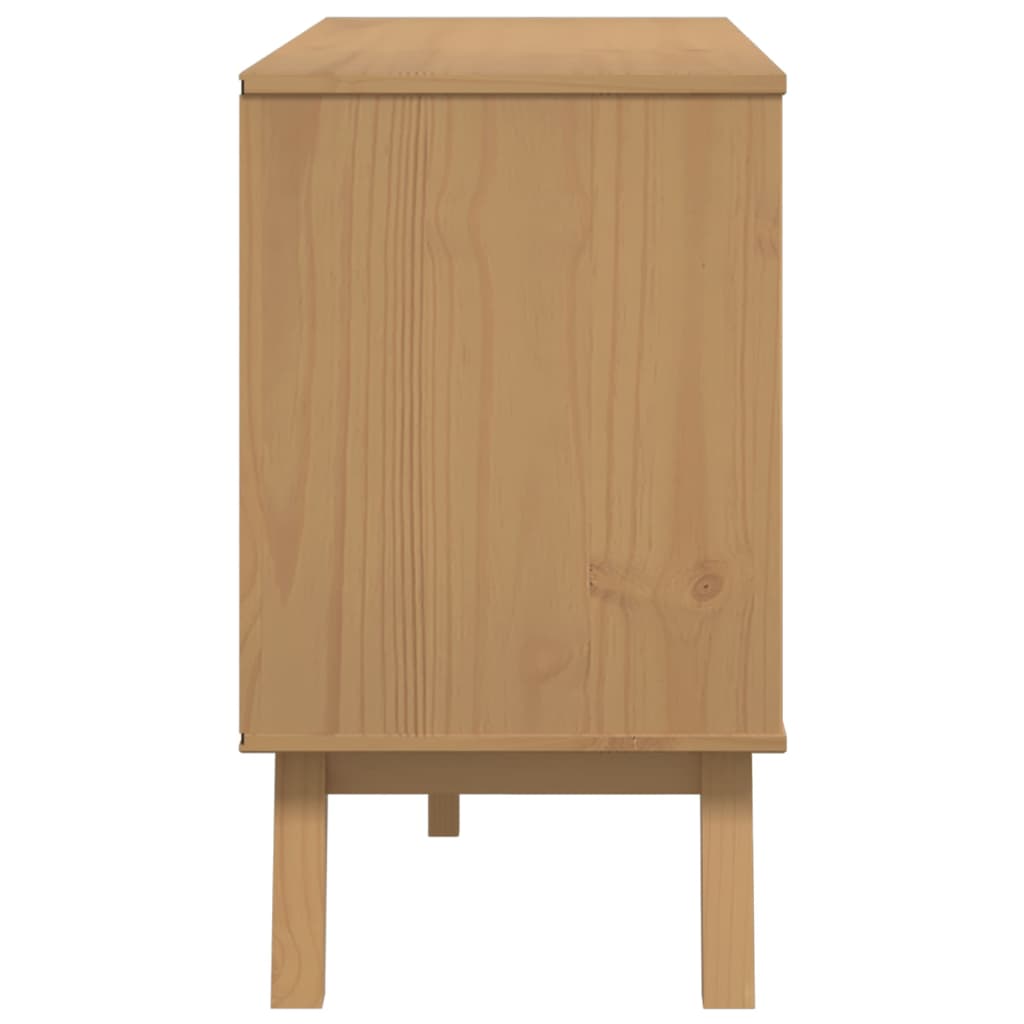 Skjenk Grå og Brun OLDEN 114x43x73,5 cm heltre furu