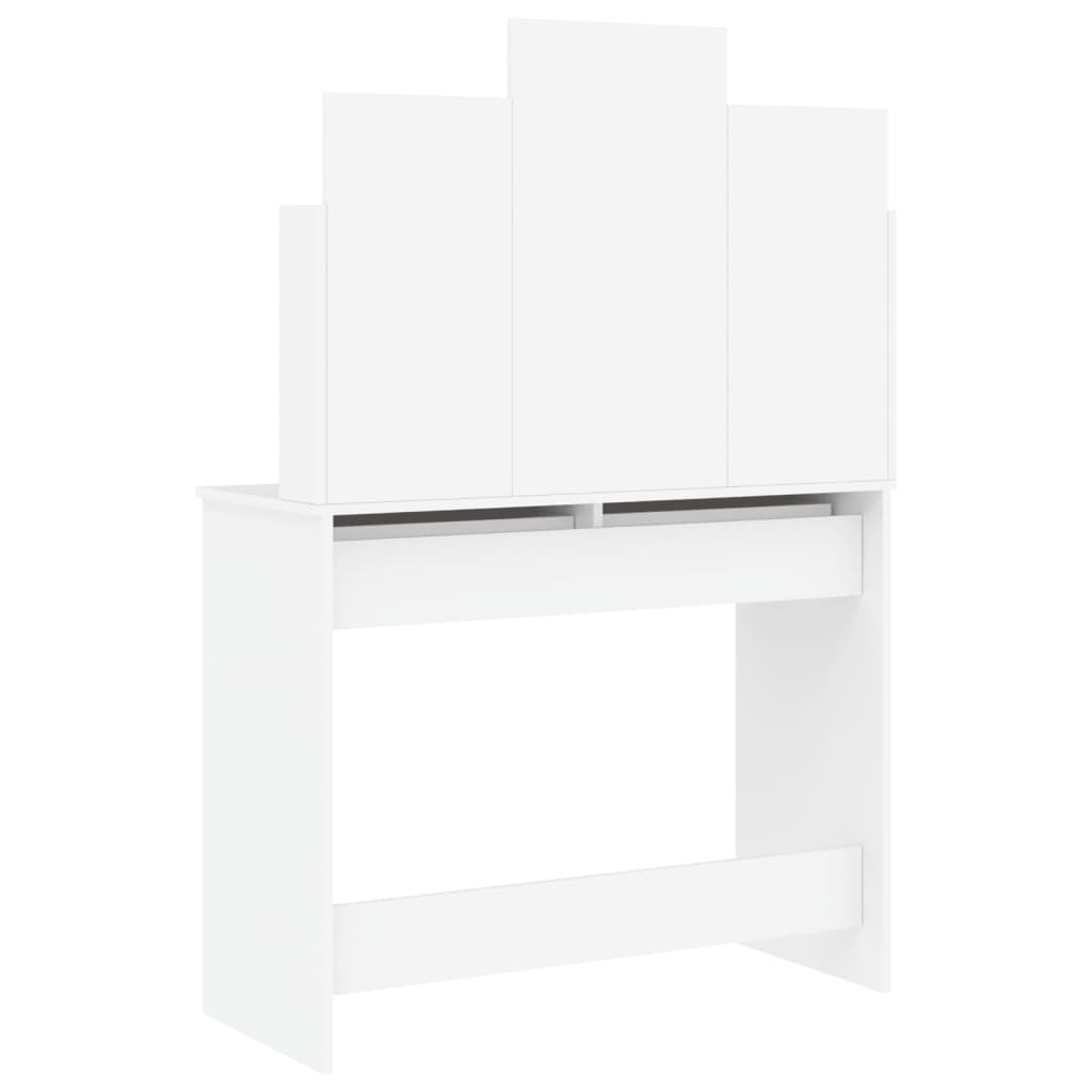 Sminkebord Hvit speil 96x39x142 cm