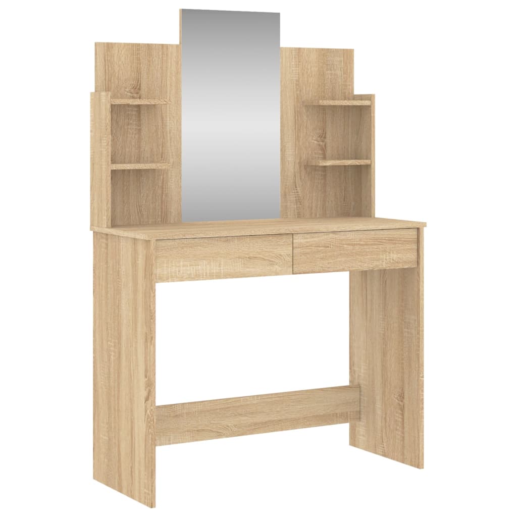 Sminkebord Sonoma Eik speil 96x39x142 cm
