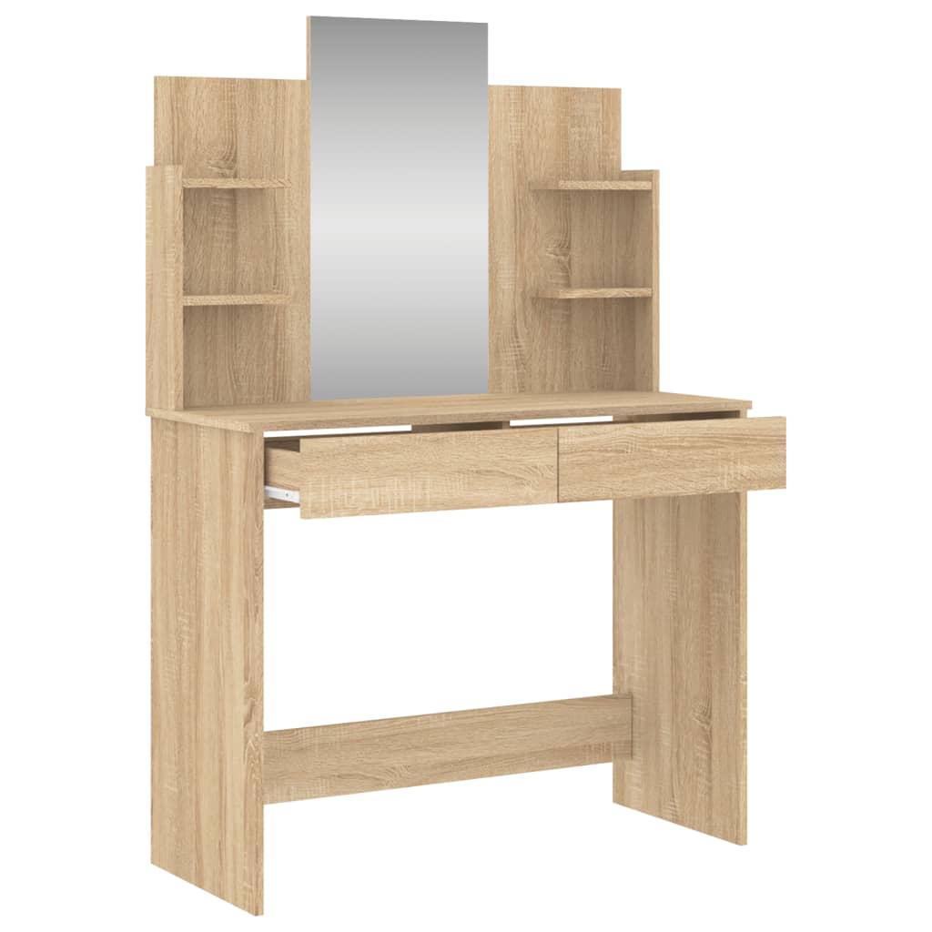 Sminkebord Sonoma Eik speil 96x39x142 cm