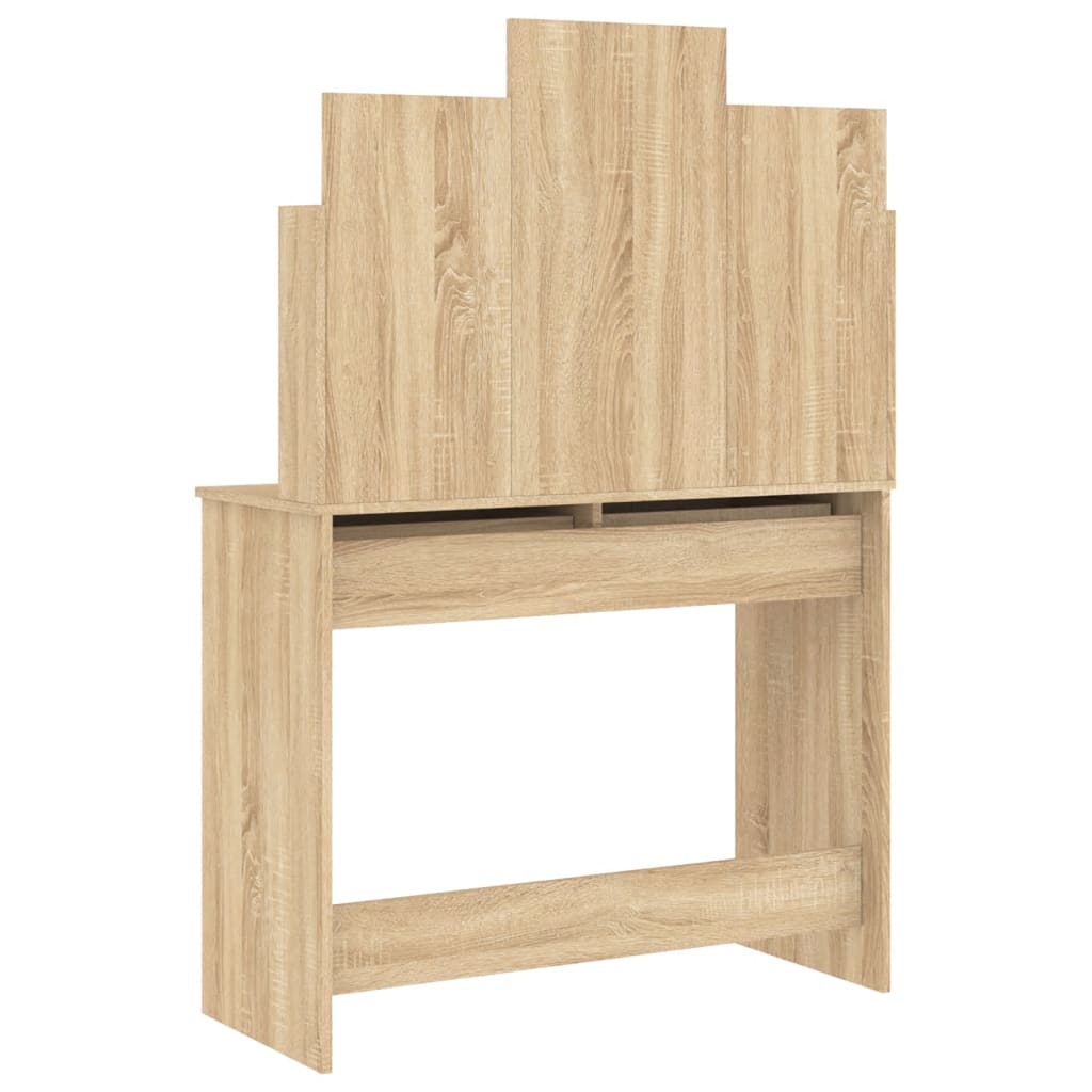 Sminkebord Sonoma Eik speil 96x39x142 cm