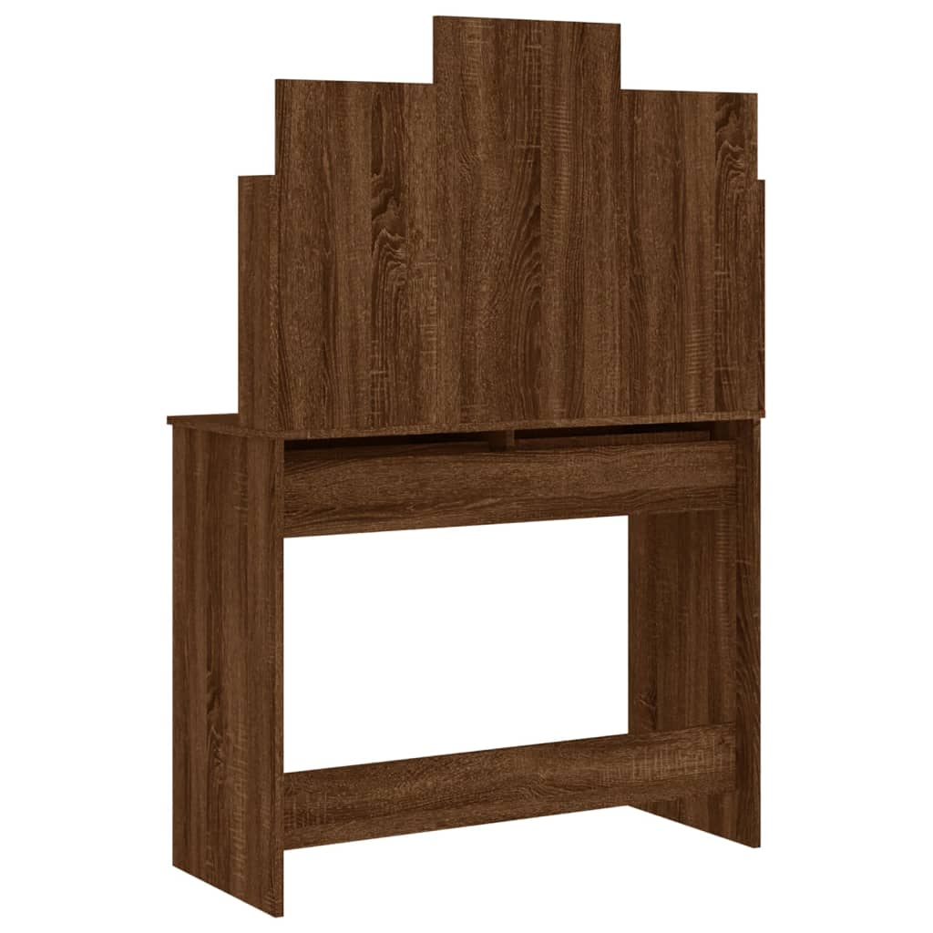 Sminkebord Svart speil 96x39x142 cm