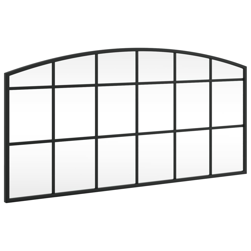 Veggspeil Svart 80x40 cm buet jern