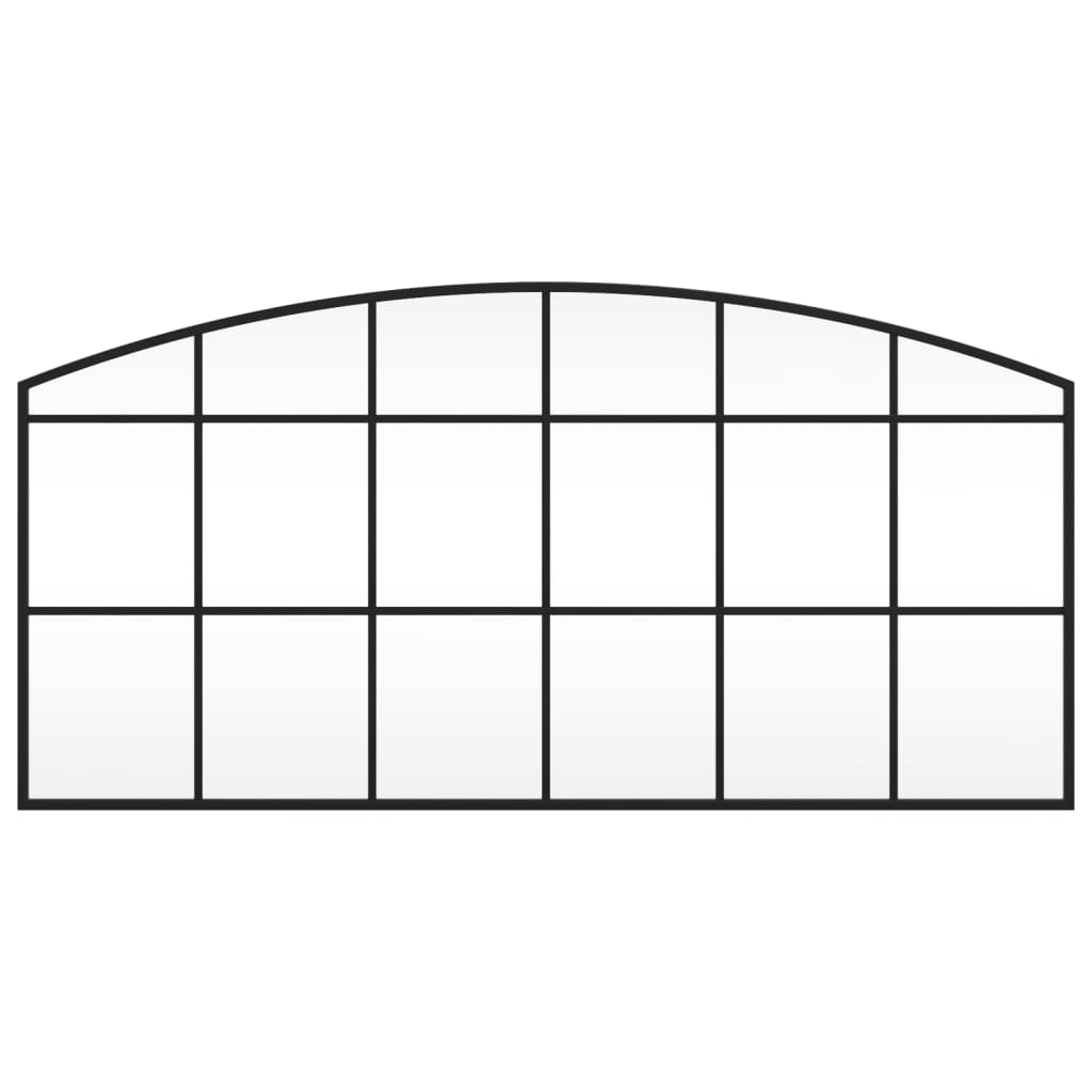 Veggspeil svart 100x50 cm buet jern