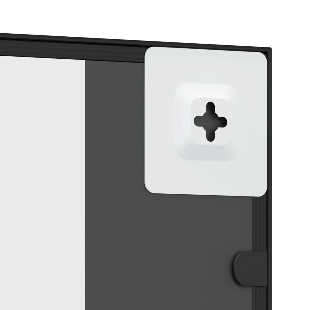 Veggspeil Svart 30x80 cm rektangel jern