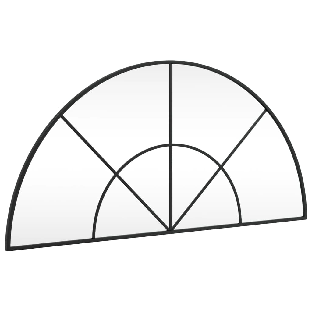 Veggspeil Svart 100x50 cm buet jern