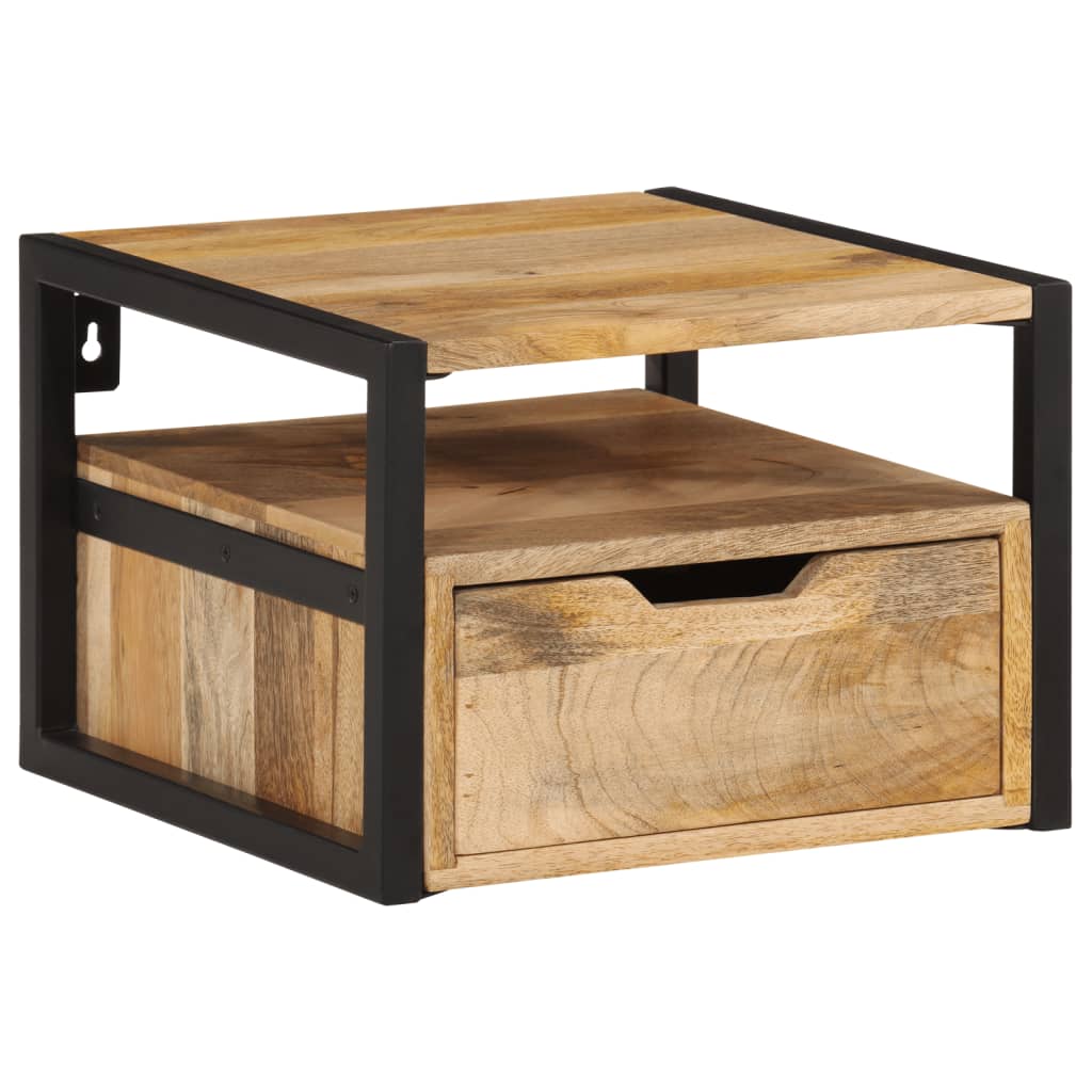 Nattbord Sengbord Sengbord heltre akasie Vegghengt 35x35x25 cm