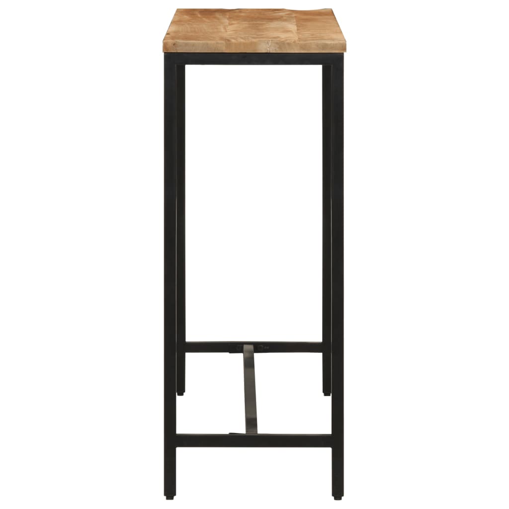 Avlastningsbord Konsollbord Tre 110x30x75 cm grovt heltre mangotre og jern