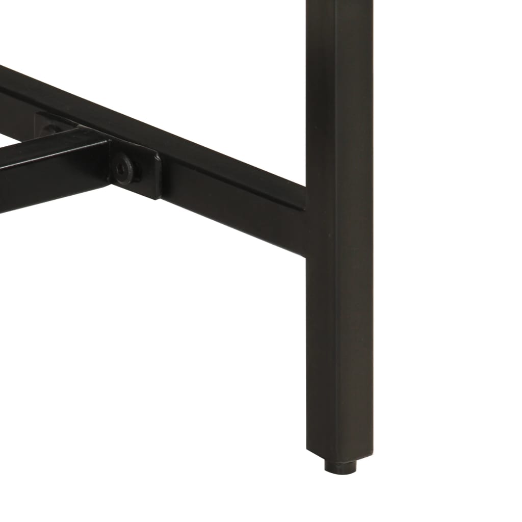 Avlastningsbord Konsollbord Tre 110x30x75 cm grovt heltre mangotre og jern