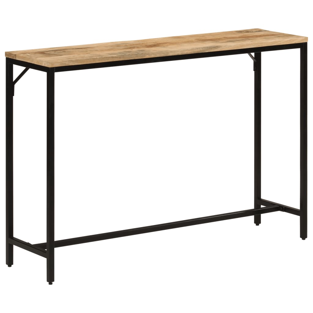 Avlastningsbord Konsollbord Tre 110x30x75 cm grovt heltre mangotre og jern