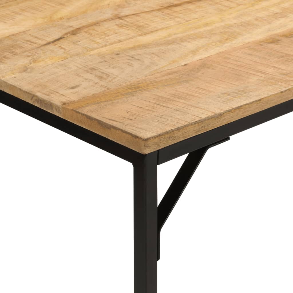 Spisebord Kjøkkenbord Tre 110x55x75 cm grovt heltre mangotre og jern