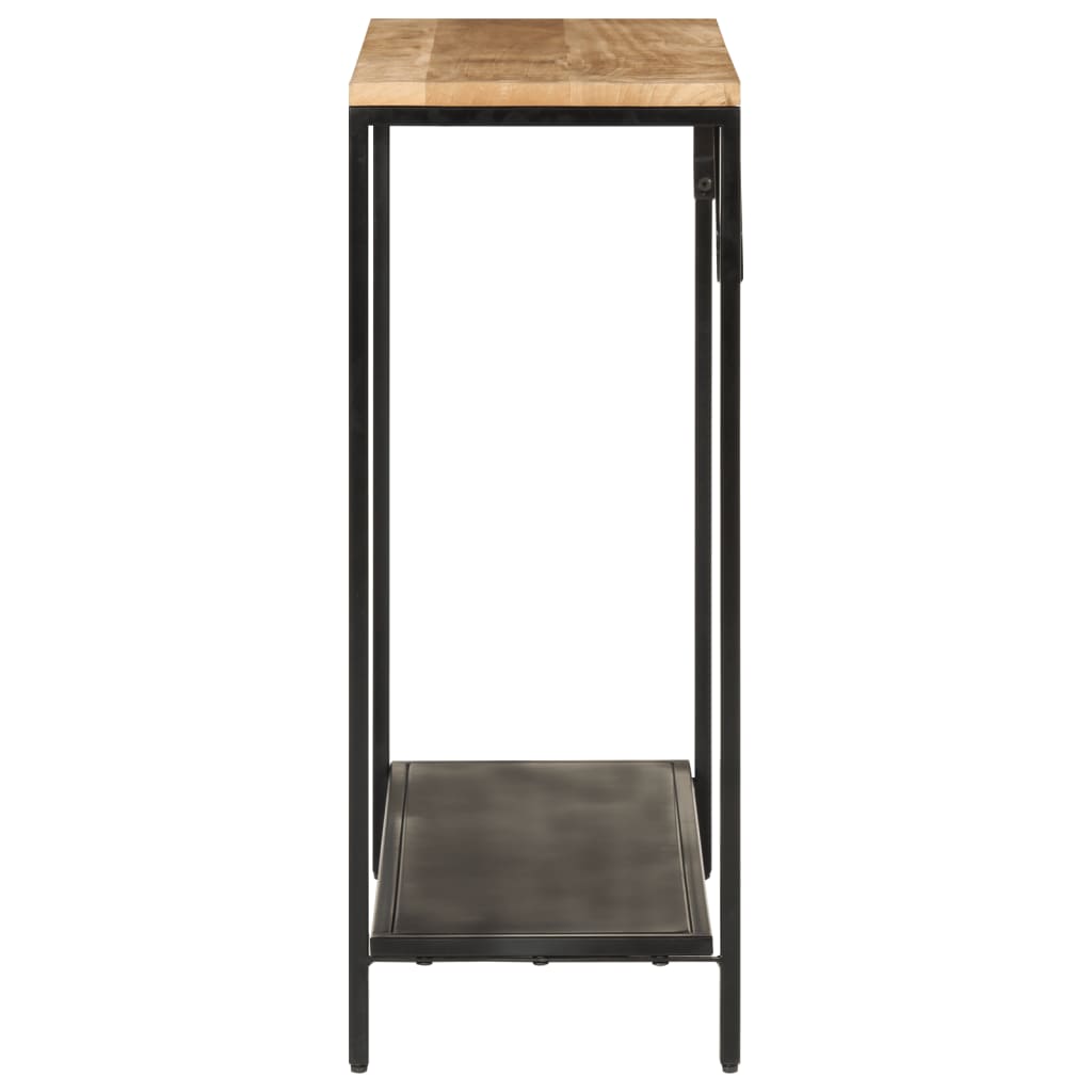 Avlastningsbord Konsollbord Tre 90x30x75 cm grovt heltre mangotre og jern