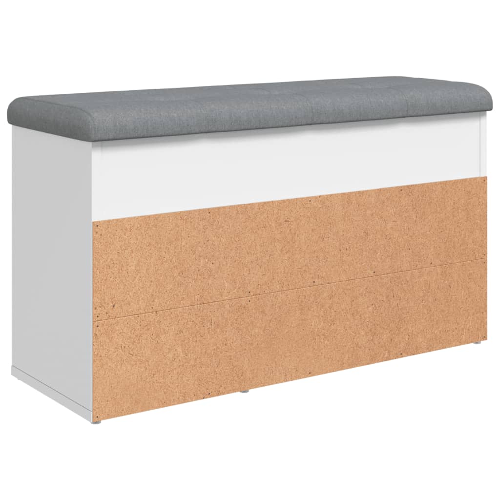 Skoskap Skohylle Skobenk Hvit 82x32x45,5 cm