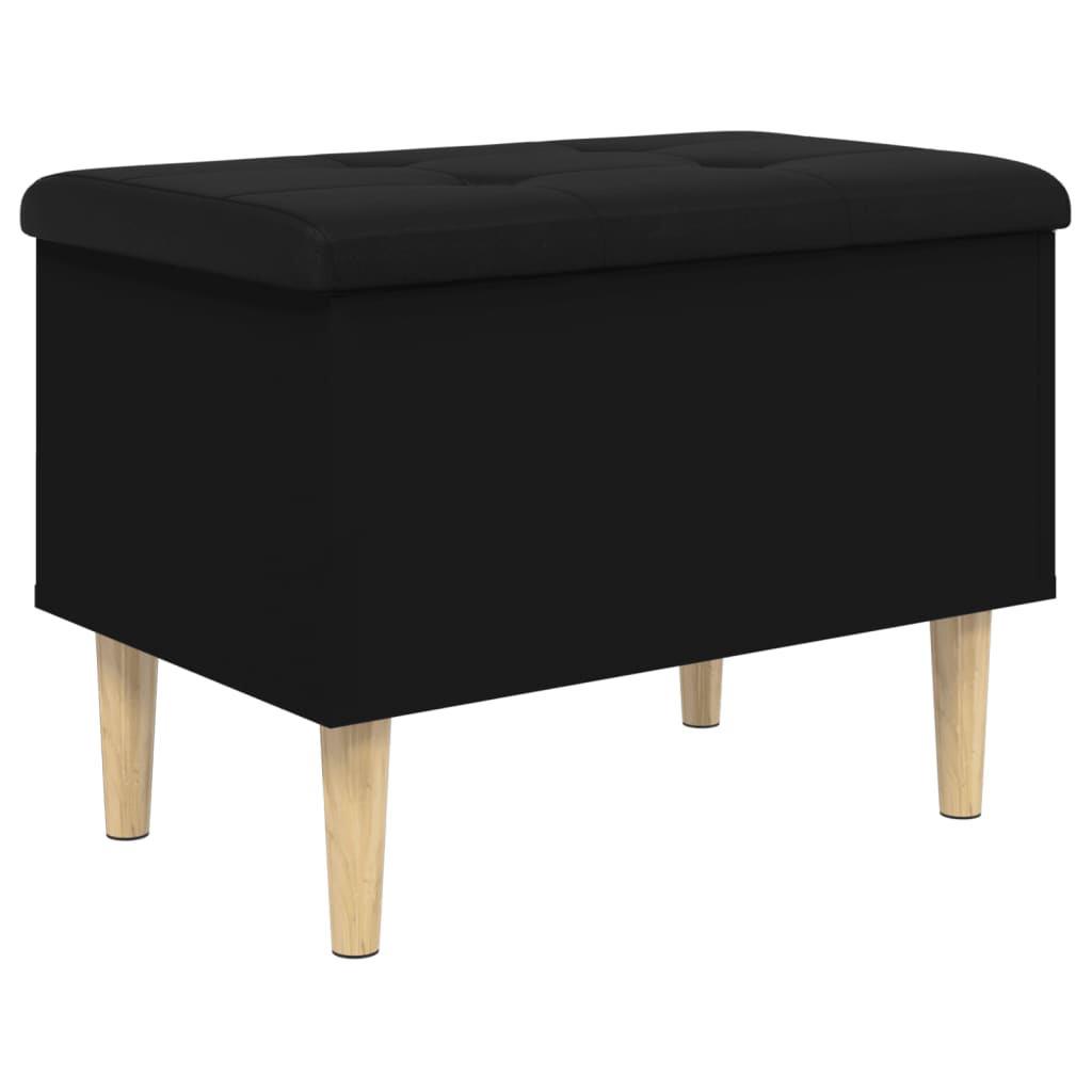 Oppbevaringsbenk Svart 62x42x46 cm
