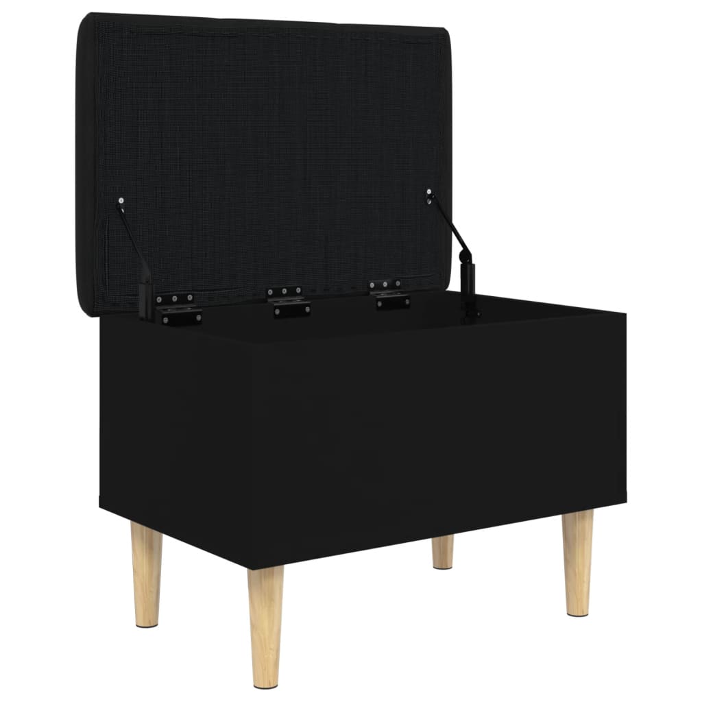 Oppbevaringsbenk Svart 62x42x46 cm