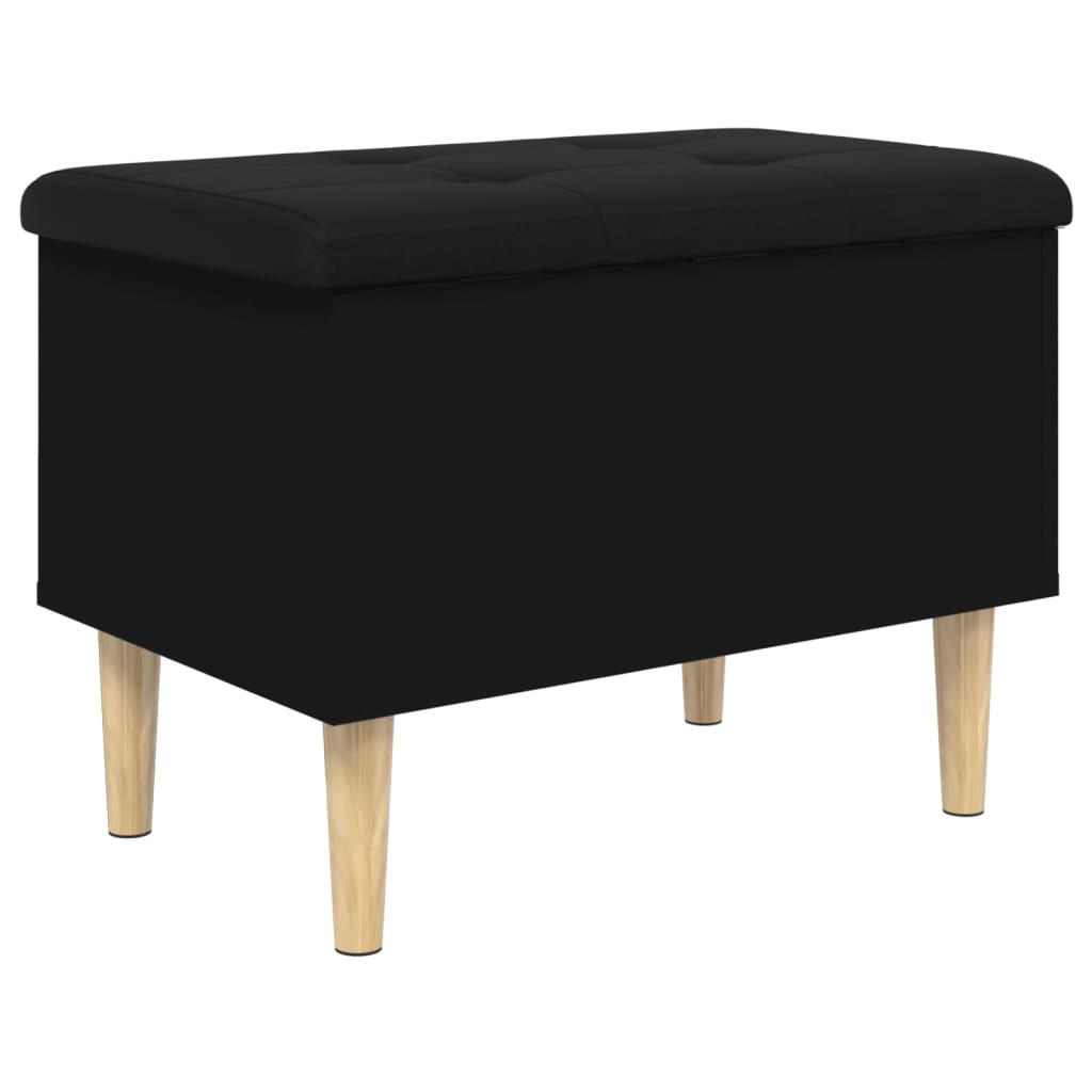 Oppbevaringsbenk Svart 62x42x46 cm