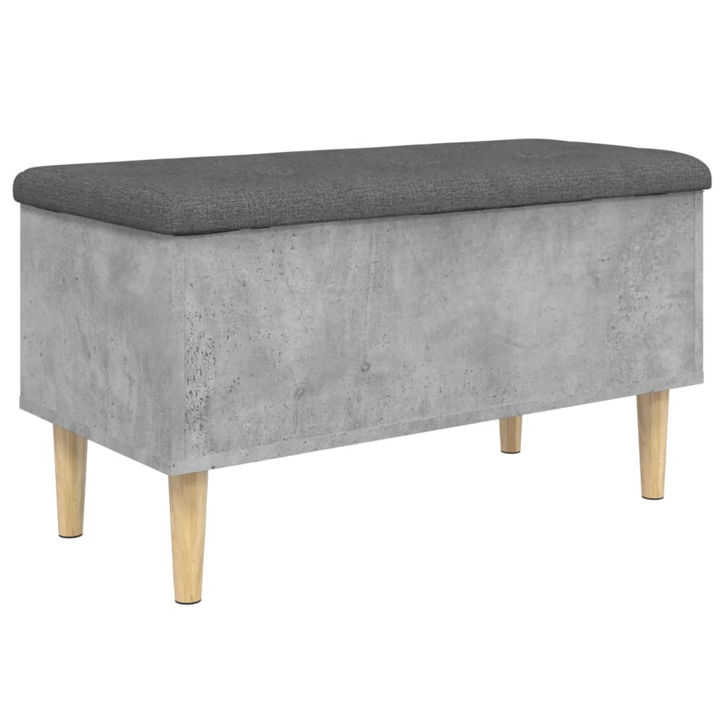 Oppbevaringsbenk Betonggrå 82x42x46 cmr