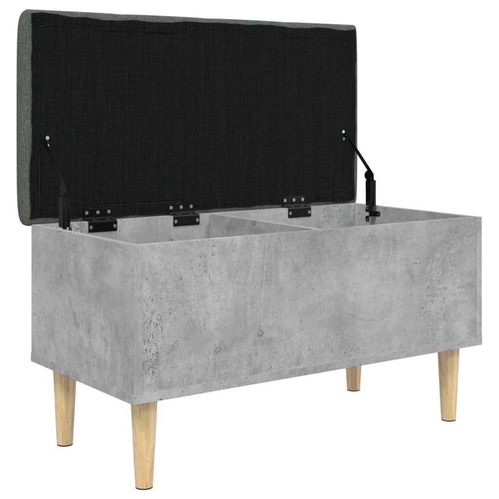 Oppbevaringsbenk Betonggrå 82x42x46 cmr